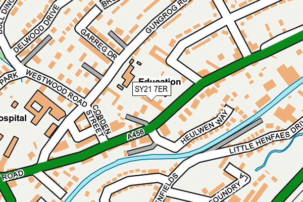 SY21 7ER map - OS OpenMap – Local (Ordnance Survey)