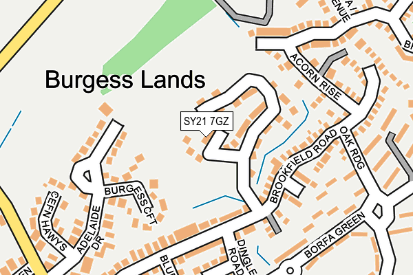 SY21 7GZ map - OS OpenMap – Local (Ordnance Survey) SY21 7GZ map - OS OpenMap – Local (Ordnance Survey)