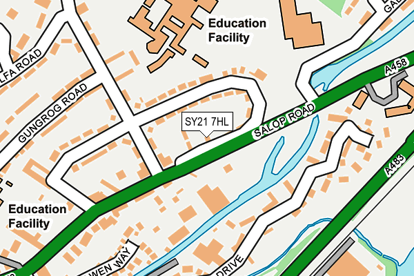 SY21 7HL map - OS OpenMap – Local (Ordnance Survey) SY21 7HL map - OS OpenMap – Local (Ordnance Survey)