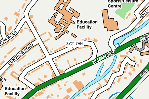 SY21 7HN map - OS OpenMap – Local (Ordnance Survey) SY21 7HN map - OS OpenMap – Local (Ordnance Survey)