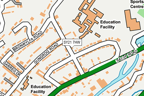 SY21 7HW map - OS OpenMap – Local (Ordnance Survey) SY21 7HW map - OS OpenMap – Local (Ordnance Survey)
