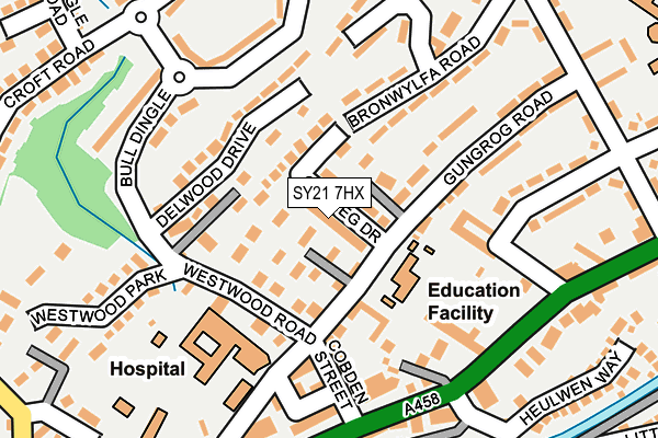 SY21 7HX map - OS OpenMap – Local (Ordnance Survey) SY21 7HX map - OS OpenMap – Local (Ordnance Survey)