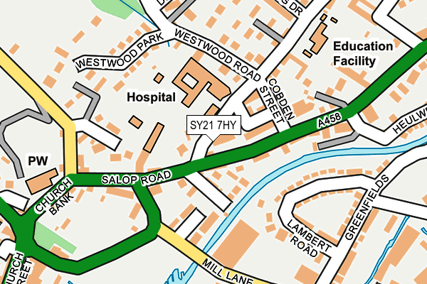 SY21 7HY map - OS OpenMap – Local (Ordnance Survey) SY21 7HY map - OS OpenMap – Local (Ordnance Survey)