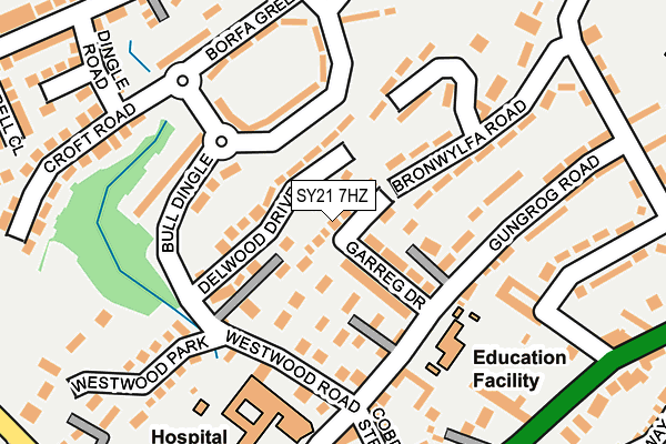 SY21 7HZ map - OS OpenMap – Local (Ordnance Survey) SY21 7HZ map - OS OpenMap – Local (Ordnance Survey)