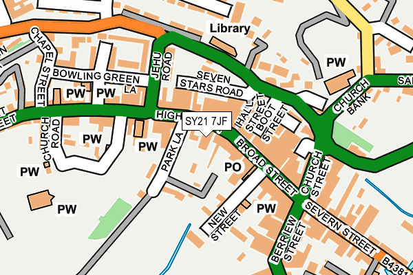 SY21 7JF map - OS OpenMap – Local (Ordnance Survey) SY21 7JF map - OS OpenMap – Local (Ordnance Survey)