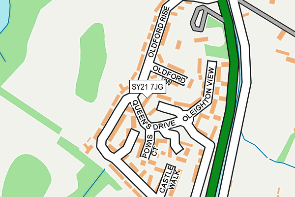 SY21 7JG map - OS OpenMap – Local (Ordnance Survey) SY21 7JG map - OS OpenMap – Local (Ordnance Survey)