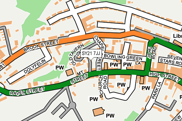 SY21 7JJ map - OS OpenMap – Local (Ordnance Survey) SY21 7JJ map - OS OpenMap – Local (Ordnance Survey)