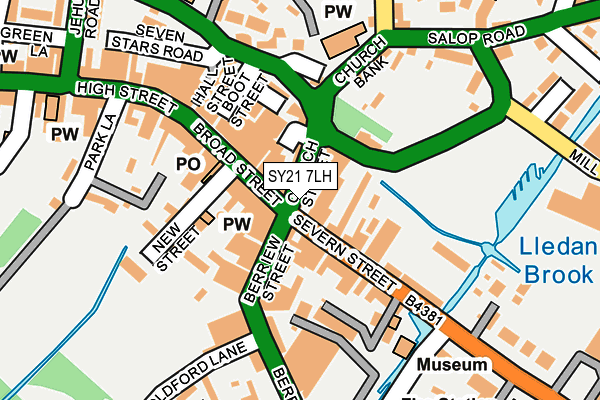 SY21 7LH map - OS OpenMap – Local (Ordnance Survey) SY21 7LH map - OS OpenMap – Local (Ordnance Survey)