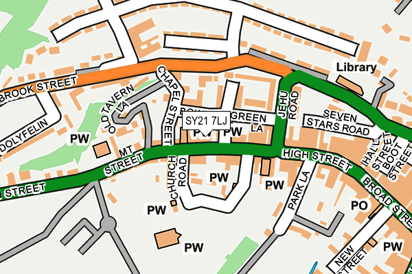 SY21 7LJ map - OS OpenMap – Local (Ordnance Survey) SY21 7LJ map - OS OpenMap – Local (Ordnance Survey)