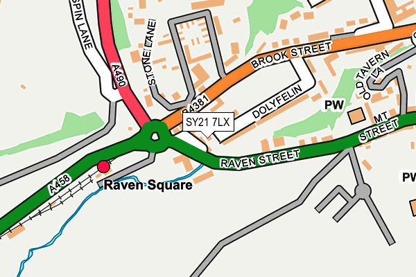 SY21 7LX map - OS OpenMap – Local (Ordnance Survey) SY21 7LX map - OS OpenMap – Local (Ordnance Survey)