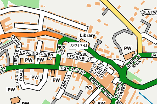SY21 7NJ map - OS OpenMap – Local (Ordnance Survey) SY21 7NJ map - OS OpenMap – Local (Ordnance Survey)