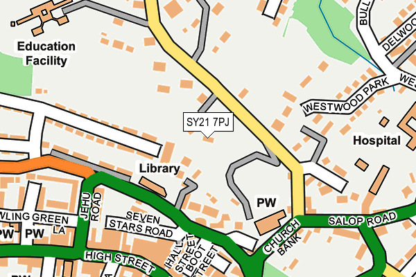 SY21 7PJ map - OS OpenMap – Local (Ordnance Survey) SY21 7PJ map - OS OpenMap – Local (Ordnance Survey)