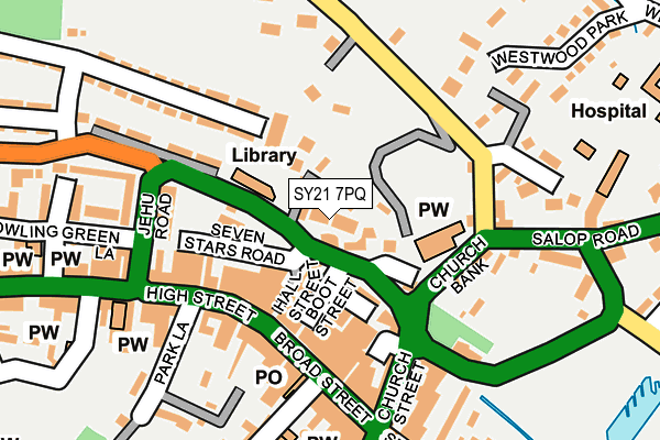 SY21 7PQ map - OS OpenMap – Local (Ordnance Survey) SY21 7PQ map - OS OpenMap – Local (Ordnance Survey)