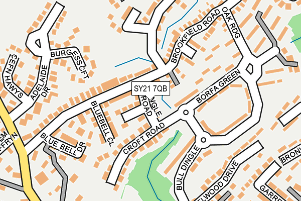 SY21 7QB map - OS OpenMap – Local (Ordnance Survey) SY21 7QB map - OS OpenMap – Local (Ordnance Survey)