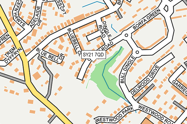 SY21 7QD map - OS OpenMap – Local (Ordnance Survey) SY21 7QD map - OS OpenMap – Local (Ordnance Survey)