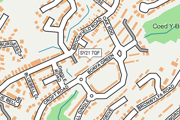 SY21 7QF map - OS OpenMap – Local (Ordnance Survey) SY21 7QF map - OS OpenMap – Local (Ordnance Survey)