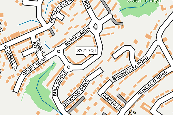 SY21 7QJ map - OS OpenMap – Local (Ordnance Survey) SY21 7QJ map - OS OpenMap – Local (Ordnance Survey)