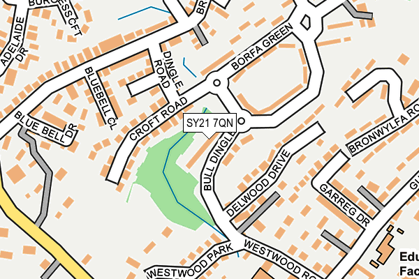 SY21 7QN map - OS OpenMap – Local (Ordnance Survey) SY21 7QN map - OS OpenMap – Local (Ordnance Survey)