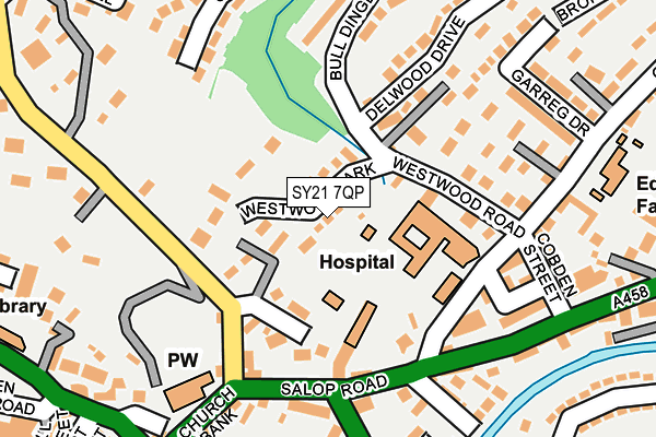 SY21 7QP map - OS OpenMap – Local (Ordnance Survey) SY21 7QP map - OS OpenMap – Local (Ordnance Survey)