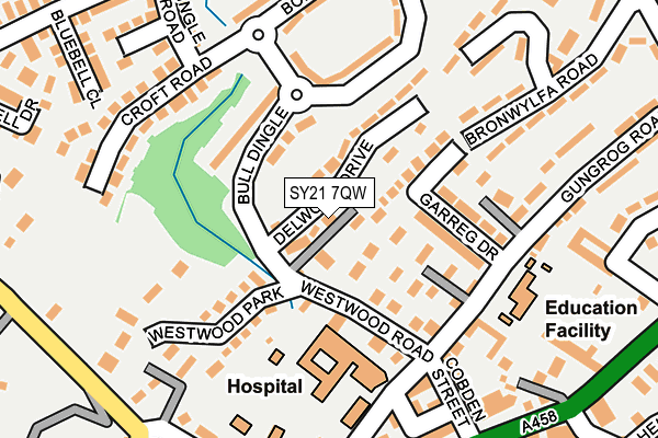 SY21 7QW map - OS OpenMap – Local (Ordnance Survey) SY21 7QW map - OS OpenMap – Local (Ordnance Survey)