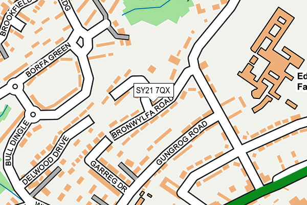 SY21 7QX map - OS OpenMap – Local (Ordnance Survey) SY21 7QX map - OS OpenMap – Local (Ordnance Survey)