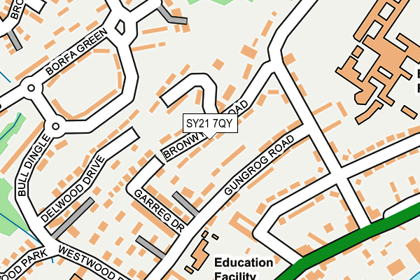 SY21 7QY map - OS OpenMap – Local (Ordnance Survey) SY21 7QY map - OS OpenMap – Local (Ordnance Survey)