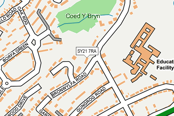 SY21 7RA map - OS OpenMap – Local (Ordnance Survey) SY21 7RA map - OS OpenMap – Local (Ordnance Survey)
