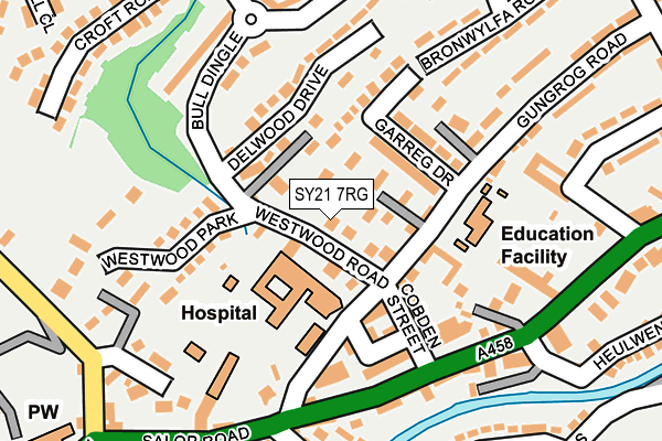 SY21 7RG map - OS OpenMap – Local (Ordnance Survey) SY21 7RG map - OS OpenMap – Local (Ordnance Survey)