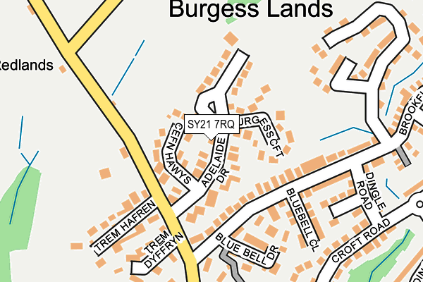 SY21 7RQ map - OS OpenMap – Local (Ordnance Survey) SY21 7RQ map - OS OpenMap – Local (Ordnance Survey)