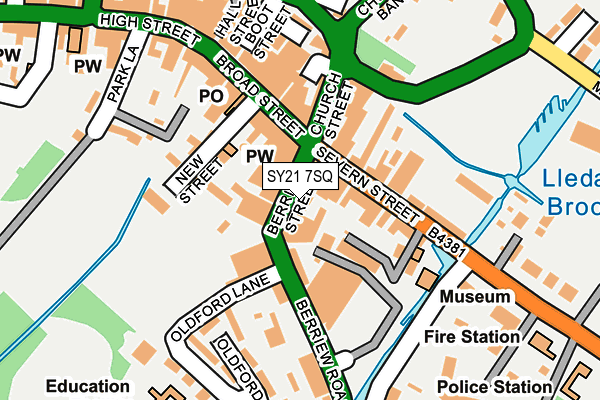 SY21 7SQ map - OS OpenMap – Local (Ordnance Survey) SY21 7SQ map - OS OpenMap – Local (Ordnance Survey)