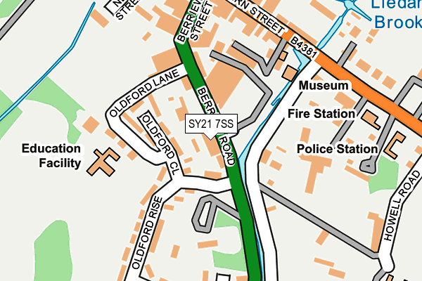 SY21 7SS map - OS OpenMap – Local (Ordnance Survey) SY21 7SS map - OS OpenMap – Local (Ordnance Survey)