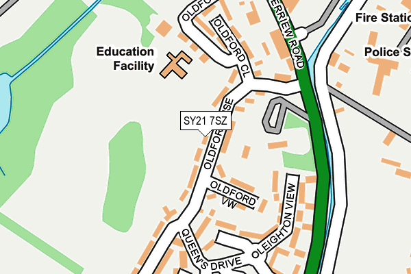 SY21 7SZ map - OS OpenMap – Local (Ordnance Survey) SY21 7SZ map - OS OpenMap – Local (Ordnance Survey)