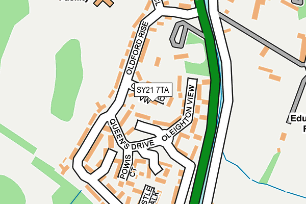SY21 7TA map - OS OpenMap – Local (Ordnance Survey) SY21 7TA map - OS OpenMap – Local (Ordnance Survey)