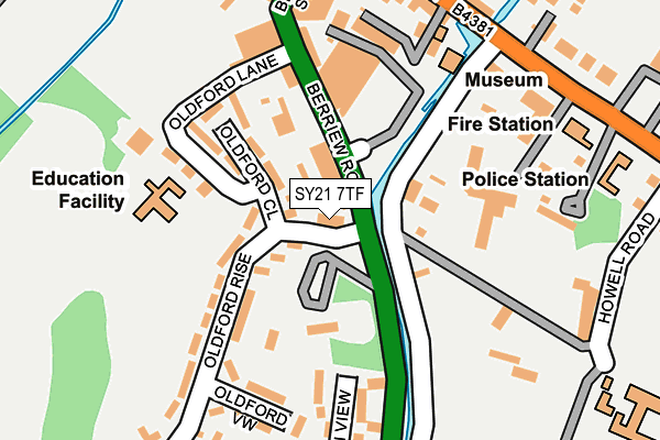 SY21 7TF map - OS OpenMap – Local (Ordnance Survey) SY21 7TF map - OS OpenMap – Local (Ordnance Survey)