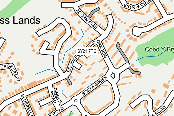 SY21 7TG map - OS OpenMap – Local (Ordnance Survey) SY21 7TG map - OS OpenMap – Local (Ordnance Survey)
