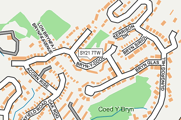 SY21 7TW map - OS OpenMap – Local (Ordnance Survey) SY21 7TW map - OS OpenMap – Local (Ordnance Survey)