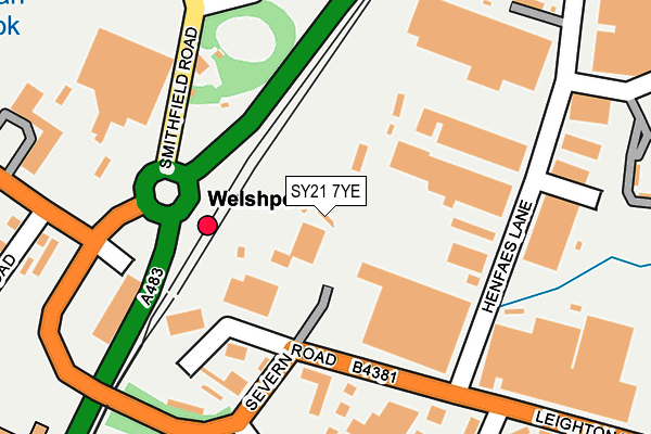 SY21 7YE map - OS OpenMap – Local (Ordnance Survey) SY21 7YE map - OS OpenMap – Local (Ordnance Survey)