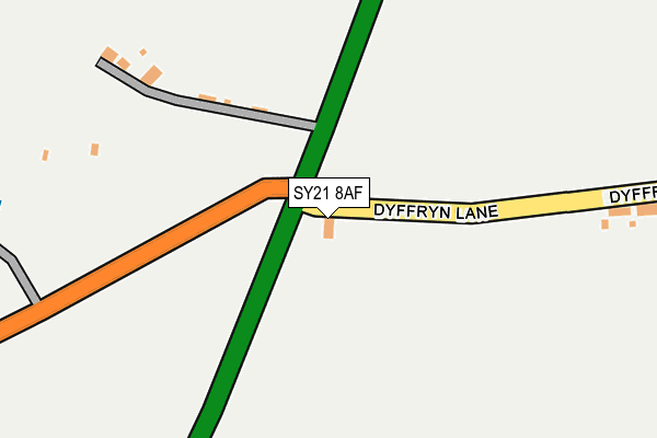 SY21 8AF map - OS OpenMap – Local (Ordnance Survey)