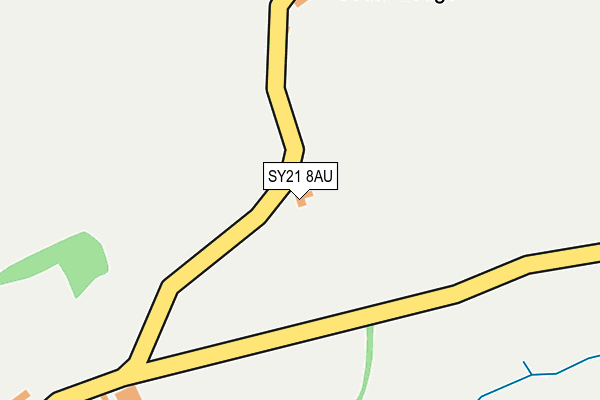 SY21 8AU map - OS OpenMap – Local (Ordnance Survey) SY21 8AU map - OS OpenMap – Local (Ordnance Survey)