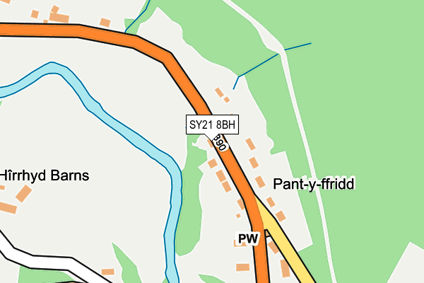 SY21 8BH map - OS OpenMap – Local (Ordnance Survey) SY21 8BH map - OS OpenMap – Local (Ordnance Survey)
