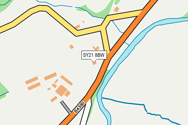 SY21 8BW map - OS OpenMap – Local (Ordnance Survey) SY21 8BW map - OS OpenMap – Local (Ordnance Survey)