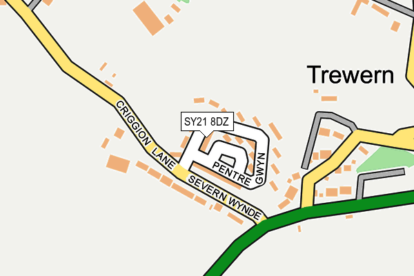 SY21 8DZ map - OS OpenMap – Local (Ordnance Survey) SY21 8DZ map - OS OpenMap – Local (Ordnance Survey)