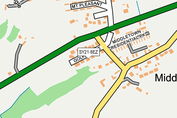 SY21 8EZ map - OS OpenMap – Local (Ordnance Survey) SY21 8EZ map - OS OpenMap – Local (Ordnance Survey)