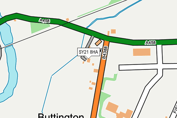 SY21 8HA map - OS OpenMap – Local (Ordnance Survey) SY21 8HA map - OS OpenMap – Local (Ordnance Survey)