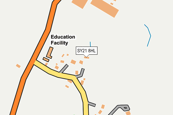 SY21 8HL map - OS OpenMap – Local (Ordnance Survey) SY21 8HL map - OS OpenMap – Local (Ordnance Survey)