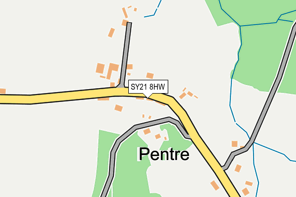 SY21 8HW map - OS OpenMap – Local (Ordnance Survey) SY21 8HW map - OS OpenMap – Local (Ordnance Survey)