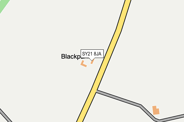 SY21 8JA map - OS OpenMap – Local (Ordnance Survey) SY21 8JA map - OS OpenMap – Local (Ordnance Survey)