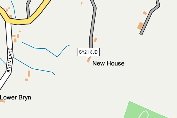 SY21 8JD map - OS OpenMap – Local (Ordnance Survey) SY21 8JD map - OS OpenMap – Local (Ordnance Survey)