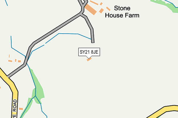 SY21 8JE map - OS OpenMap – Local (Ordnance Survey)