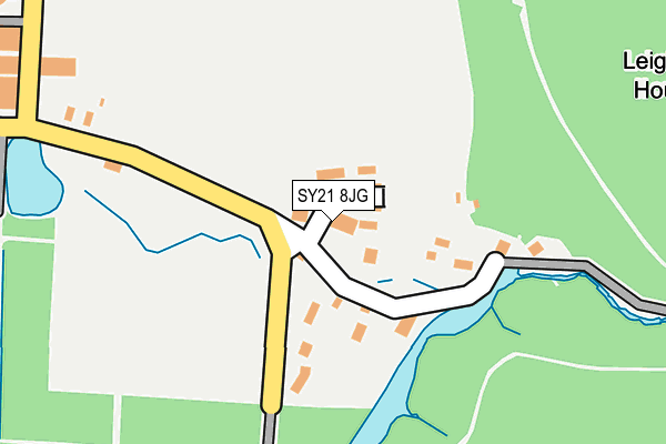 SY21 8JG map - OS OpenMap – Local (Ordnance Survey) SY21 8JG map - OS OpenMap – Local (Ordnance Survey)